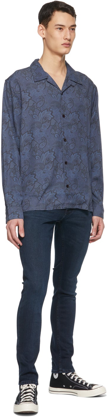 Nudie Jeans Blue Paisley Vidar Shirt