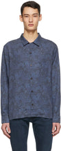 Nudie Jeans Blue Paisley Vidar Shirt - Chemise Nudie Jeans Blue Paisley Vidar - Nudie 청바지 블루 페이즐리 Vidar 셔츠