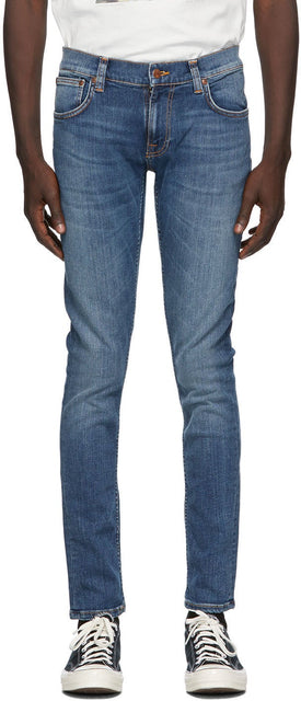 Nudie Jeans Blue Tight Terry Jeans - Nudie Jeans Blue Terry Terry Jeans - Nudie 청바지 블루 꽉 테리 청바지