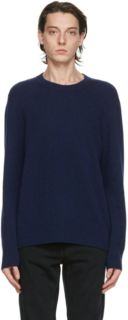 Nudie Jeans Blue Wool Hampus Sweater - Nudie Jeans Blue Wool Hampus Pull - Nudie 청바지 푸른 양모 hampus 스웨터