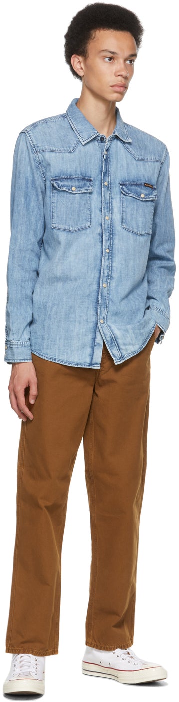 Nudie Jeans Brown Lazy Leo Trousers