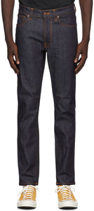 Nudie Jeans Indigo Dry Lean Dean Jeans - Jeans Nudie Jeans Indigo Dry Lean Dean Jeans - Nudie 청바지 인디고 드라이 마른 딘 청바지