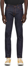Nudie Jeans Indigo Dry Thin Finn Jeans - Nudie Jeans Indigo Dry Mince Finn Jeans - Nudie 청바지 인디고 건조 핀 청바지