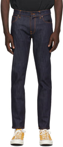 Nudie Jeans Indigo Dry Thin Finn Jeans - Nudie Jeans Indigo Dry Mince Finn Jeans - Nudie 청바지 인디고 건조 핀 청바지