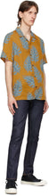 Nudie Jeans Orange Leaf Print Arvid Shirt