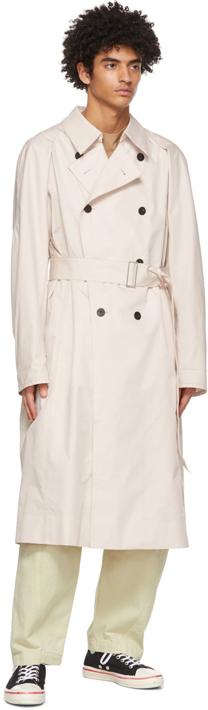 OVERCOAT Beige Crispy Cotton Trench Coat