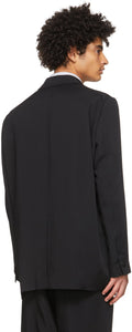 OVERCOAT Black Rayon Tricotine Blazer