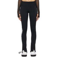 Off-White Black Athleisure Split Leggings - Leggings fractionnés de l'athlète noire blanc cassé - off-white 검은 athleisure 분할 레깅스