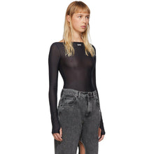Off-White Black Basic Sheer Bodysuit