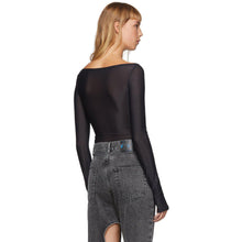 Off-White Black Basic Sheer Bodysuit
