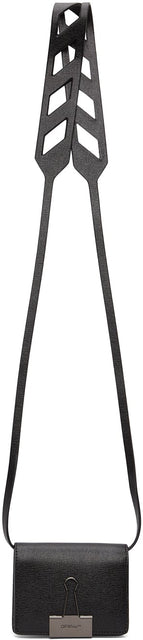 Off-White Black Binder Clip Wallet Bag - Sac de portefeuille de clip de bordure noir blanc blanc - 화이트 블랙 바인더 클립 지갑 가방