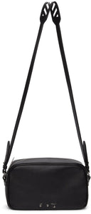 Off-White Black Leather Logo Shoulder Bag - Sac à bandoulière en cuir noir blanc noir - 오프 화이트 블랙 가죽 로고 숄더 백