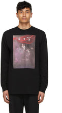 Off-White Black Sprayed Caravaggio Long Sleeve T-Shirt - T-shirt à manches longues de caravaggio de caravaggio black blanc cassé - 오프 화이트 블랙 스프레이 카라반지 오드 슬리브 티셔츠