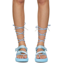 Off-White Blue Multistrap Micro Sandals