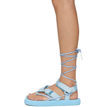Off-White Blue Multistrap Micro Sandals