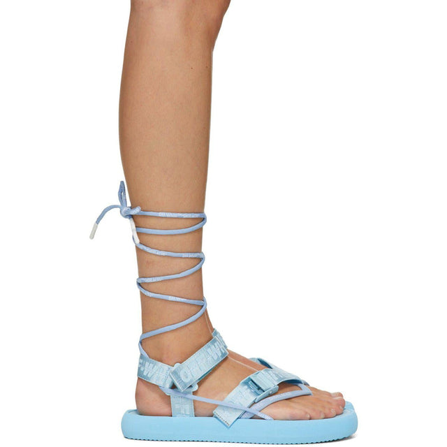 Off-White Blue Multistrap Micro Sandals
