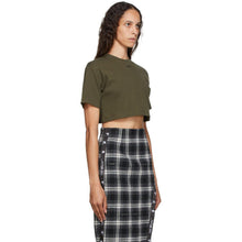 Off-White Khaki Cropped 'Off' T-Shirt