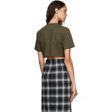 Off-White Khaki Cropped 'Off' T-Shirt