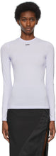Off-White Purple Basic Long Sleeve T-Shirt - T-shirt à manches longues de base pourpre blanc cassé - 화이트 퍼플 기본 긴 소매 티셔츠