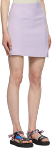 Off-White Purple Side Split Miniskirt