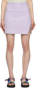 Off-White Purple Side Split Miniskirt - Minijupe de division du côté violet blanc cassé - off-white purple side split miniskirt.