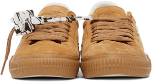 Off-White Tan Suede Vulcanized Low Sneakers