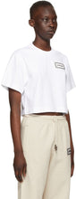 Off-White White Cropped Logo Patch T-Shirt