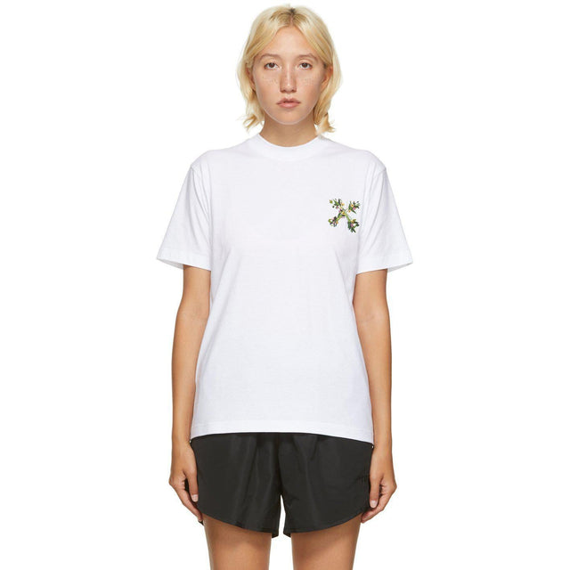 Off-White White Embroidered Mini Arrow T-Shirt