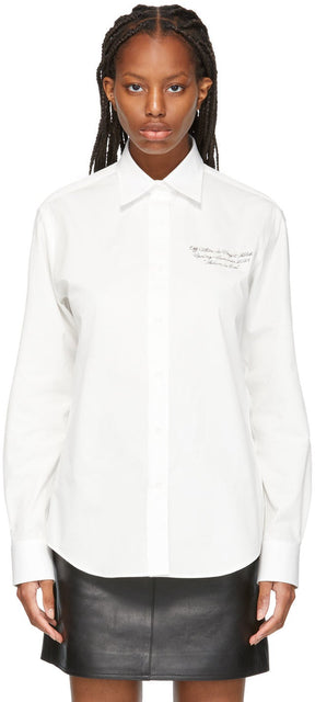 Off-White White New Basic Shirt - Chemise de base blanche blanc cassé - 화이트 오프 화이트 새로운 기본 셔츠