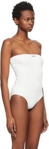 Off-White White Rib Strapless Bodysuit