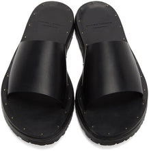 Officine Creative Black Leather Chios 1 Sandals