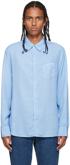Officine GÃ©nÃ©rale Blue Benoit Shirt - Officine Gétam Rale Bleu Benoit Chemise - officine glé né © reale blue benoit shirt.