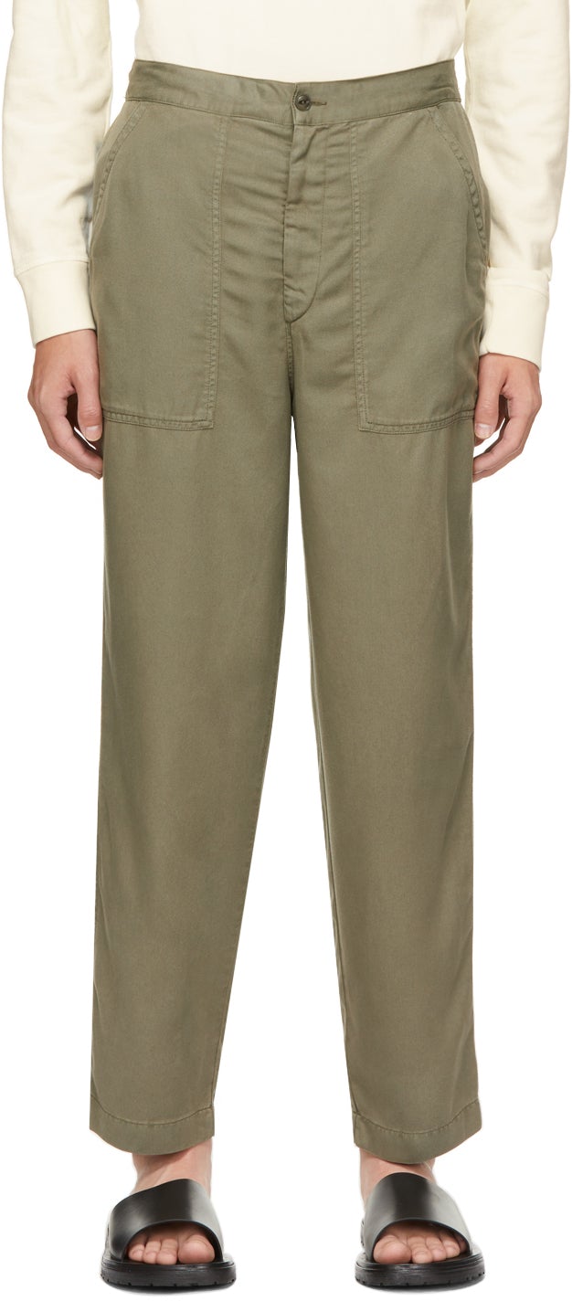Officine GÃ©nÃ©rale Green Paolo Trousers - Officine GÉNÉRÉE Vert Paolo Pantalons - officine Gla né © Rale Green Paolo 바지