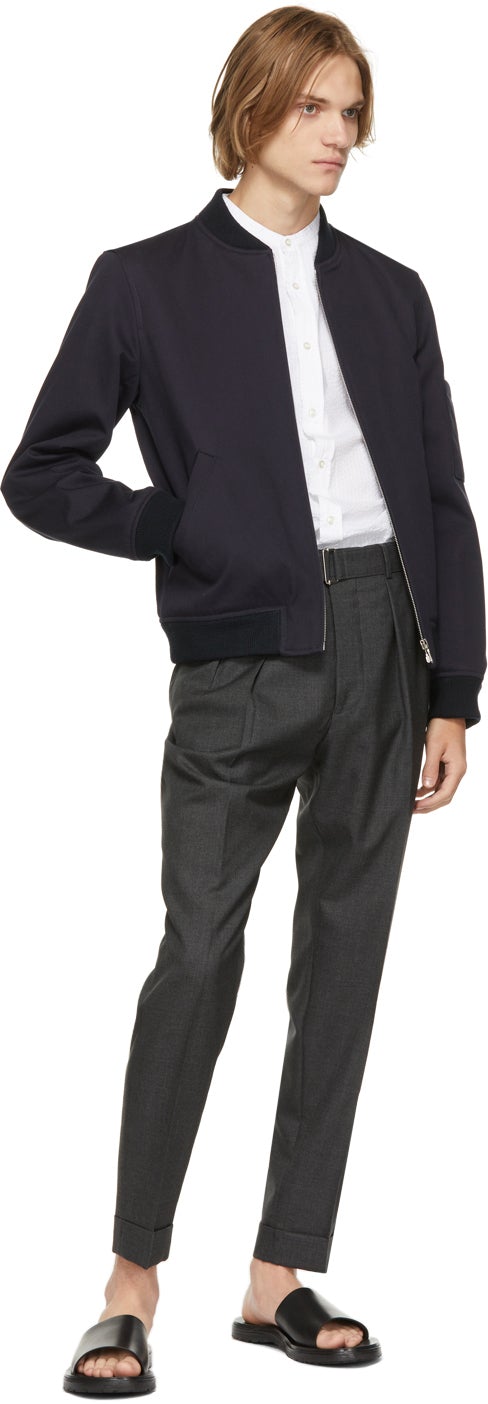 Officine GÃ©nÃ©rale Grey Wool Pierre Trousers