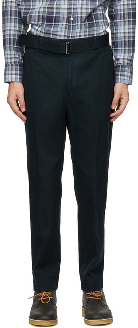 Officine GÃ©nÃ©rale Navy Owen Chino Trousers - Officine GÉNÉRALE Navy Owen Chino Pantalons - officine gli - © Rale Navy Owen Chino 바지