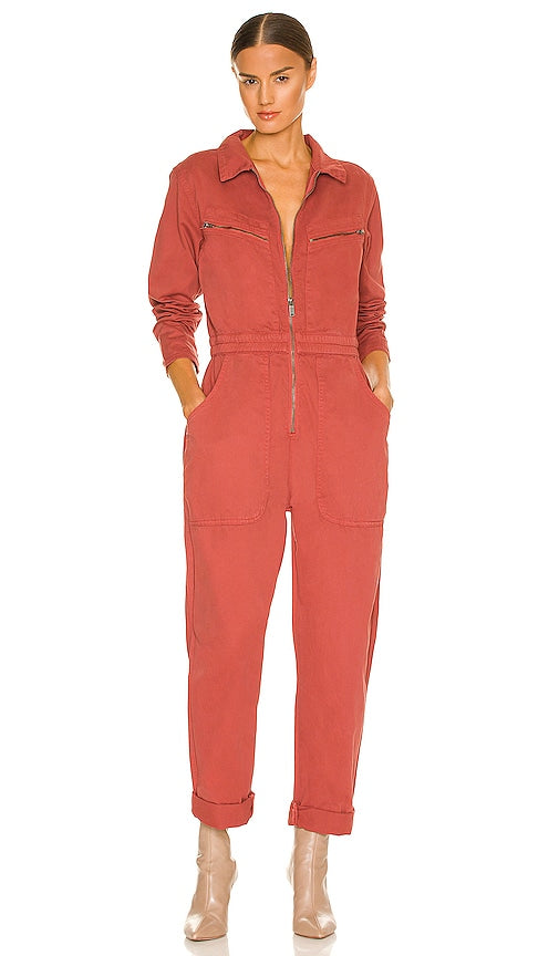 One Teaspoon Olivia Aviator Jumpsuit in Red Une cuillère à café d'Olivia Aviator Suit en rouge 一茶匙奥利维亚飞行员连身裤穿红色