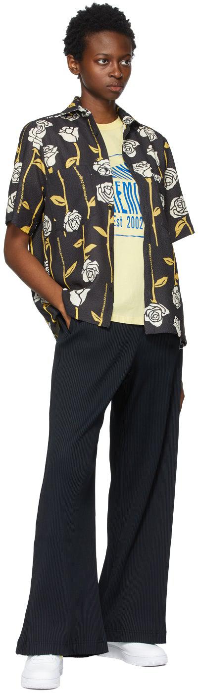 Opening Ceremony Yellow Warped Logo T-Shirt