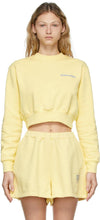 Opening Ceremony Yellow Word Torch Cropped Sweatshirt - Sweat-shirt de cérémonie de cérémonie d'ouverture - 열기 의식 노란색 단어 토치 자른 셔츠