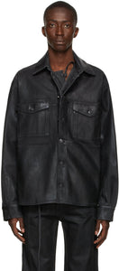 Ottolinger Black Denim Oversized Shirt Jacket - Veste de chemise surdimensionnée en denim noir Ottolinger - Ottolinger 블랙 데님 대형 셔츠 자켓