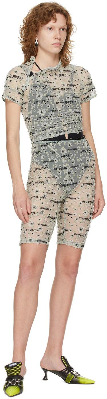 Ottolinger Grey Embroidered Dream Shorts