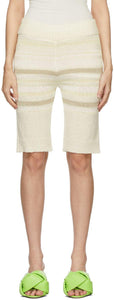Ottolinger Off-White Carl Stripe Shorts - Shorts de rayures Carl Ottolinger Off-White - Ottolinger Off-White Carl Stripe 반바지