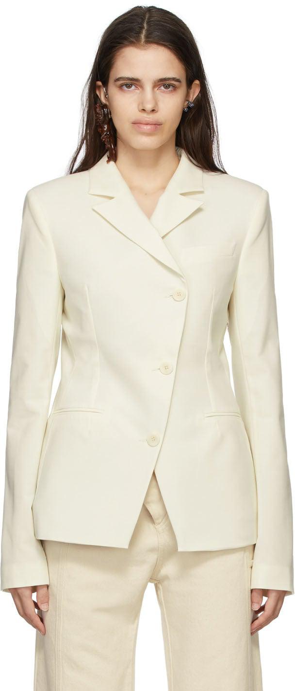 White 2024 fitted blazer