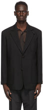 Our Legacy Black Wool Tavern Blazer - Notre blazer héritage de laine noire en laine noire - 우리의 유산 검은 양모 선술집 블레이저