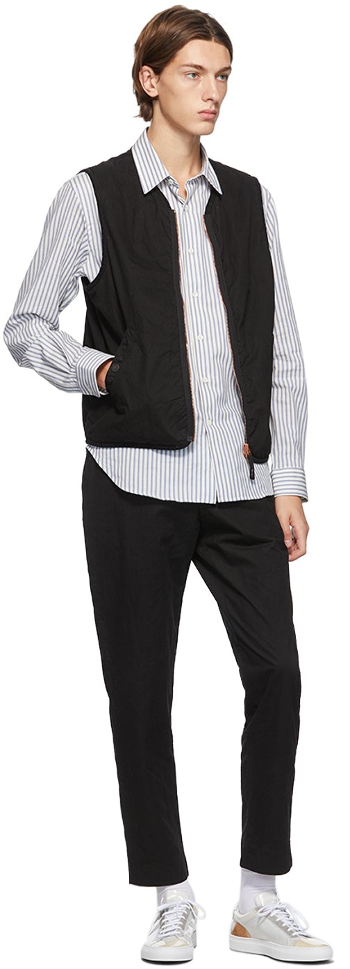 PRESIDENT's Black Garment-Dyed Vernon Trousers