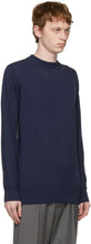 PRESIDENT's Blue Cotton Crepe Sweater