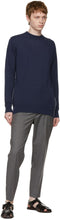 PRESIDENT's Blue Cotton Crepe Sweater