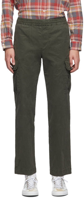 PRESIDENT's Green Garment-Dyed Sport Cargo Pants - Pantalon de cargaison sport teint du vêtement vert du président - 대통령의 녹색 의류 염색 스포츠화물 바지