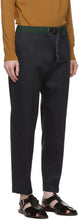 PRESIDENT's Navy Gabardine Headlight Trousers