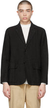 PRESIDENT's SSENSE Exclusive Black Linen Blazer - Blazer de lin noir exclusif de Ssense du Président - 대통령의 Ssense 독점적 인 블랙 린넨 블레이저