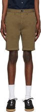 PS by Paul Smith Beige Garment-Dyed Shorts - PS by Paul Smith beige shorts teints de vêtement beige - PS 바울 스미스 베이지 의류 염색 반바지